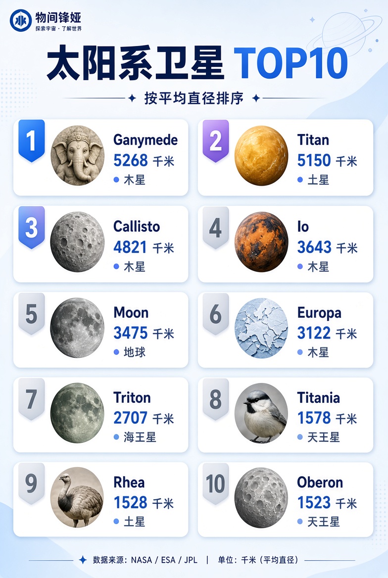 太阳系十大卫星