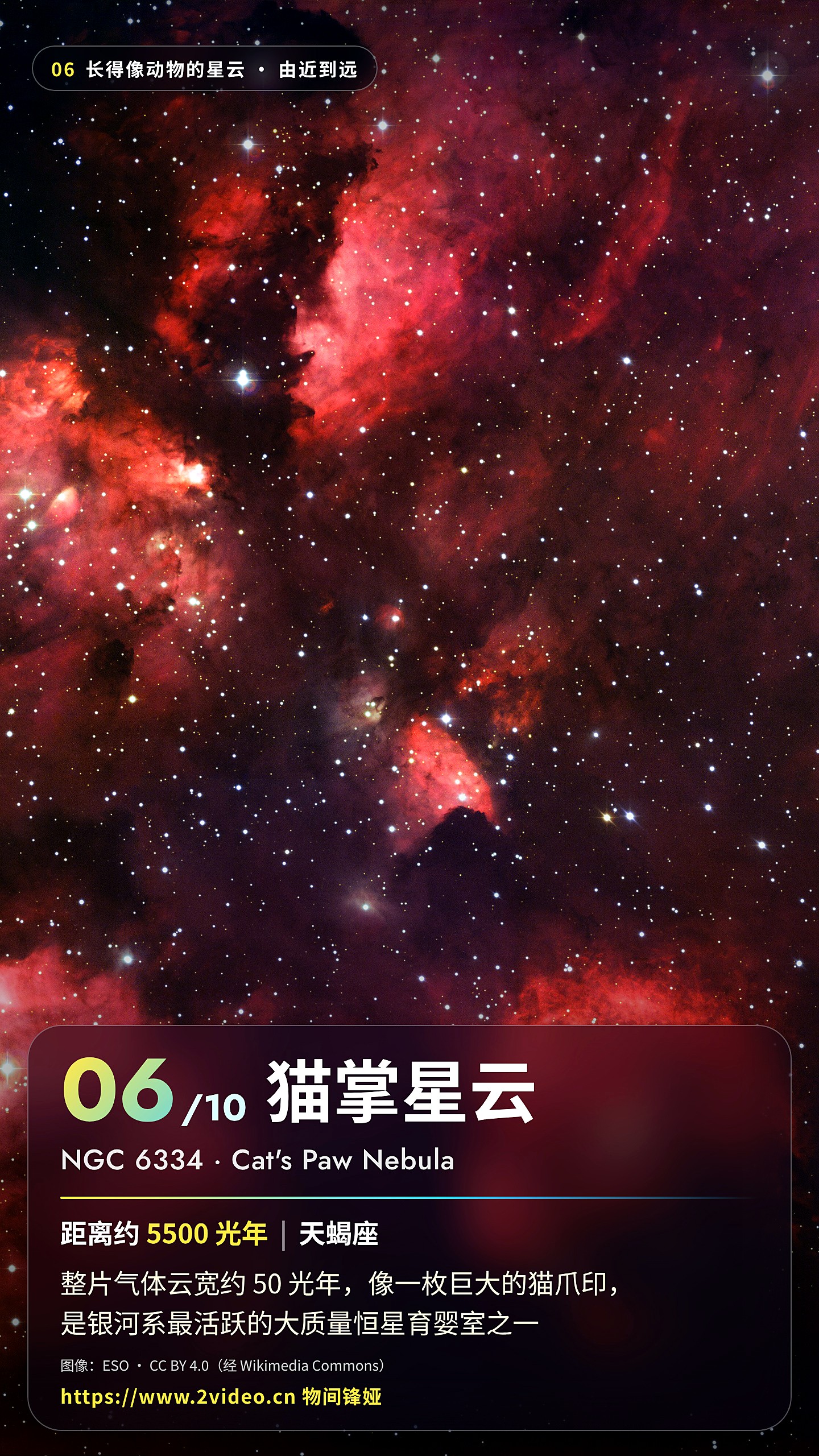 No.6 猫掌星云 · 约 5500 光年