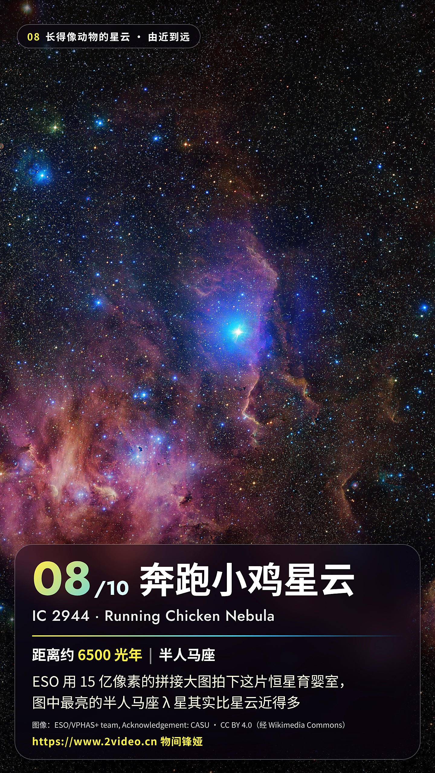 No.8 奔跑小鸡星云 · 约 6500 光年