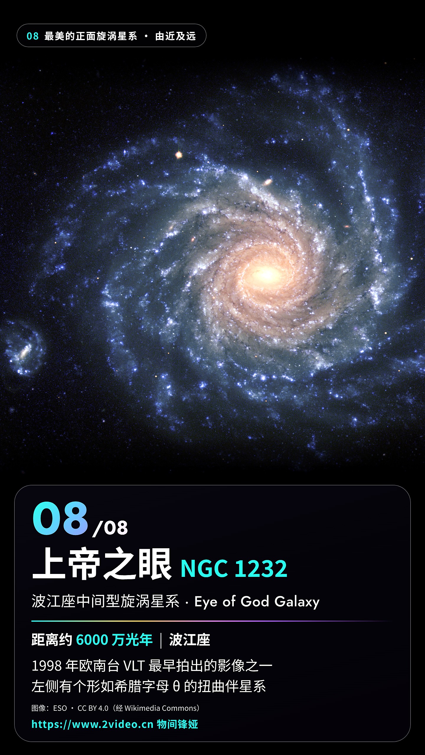 No.8 上帝之眼星系 NGC 1232 · 约 6000 万光年