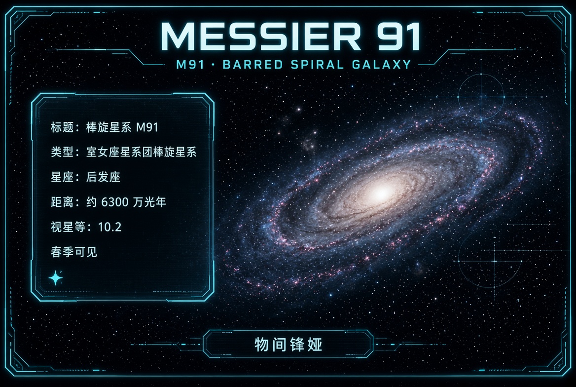 M091_棒旋星系_Barred_Spiral_Galaxy