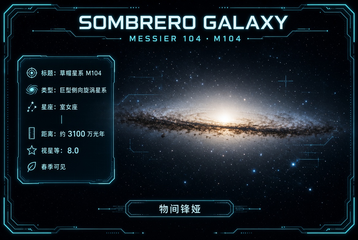 M104_草帽星系_Sombrero_Galaxy