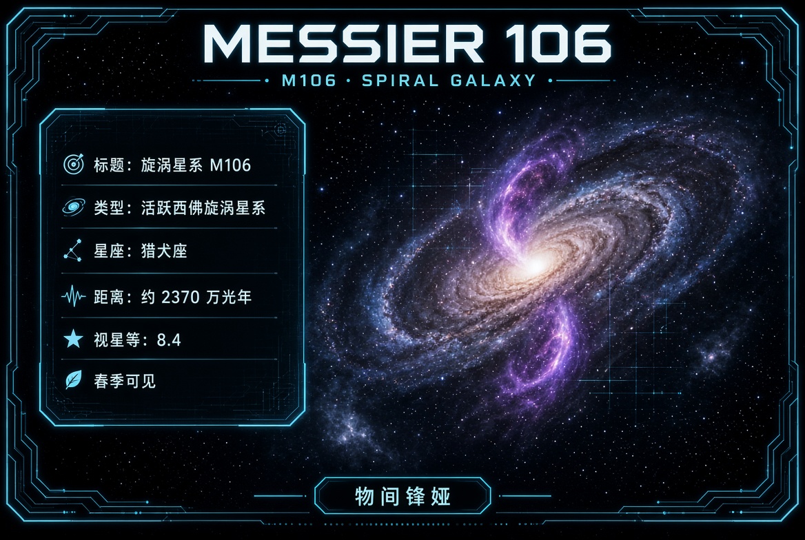 M106_旋涡星系_Spiral_Galaxy